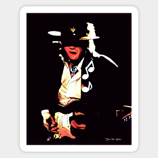 Caught In The Crossfire - SRV - Graphic 1 Sticker by davidbstudios